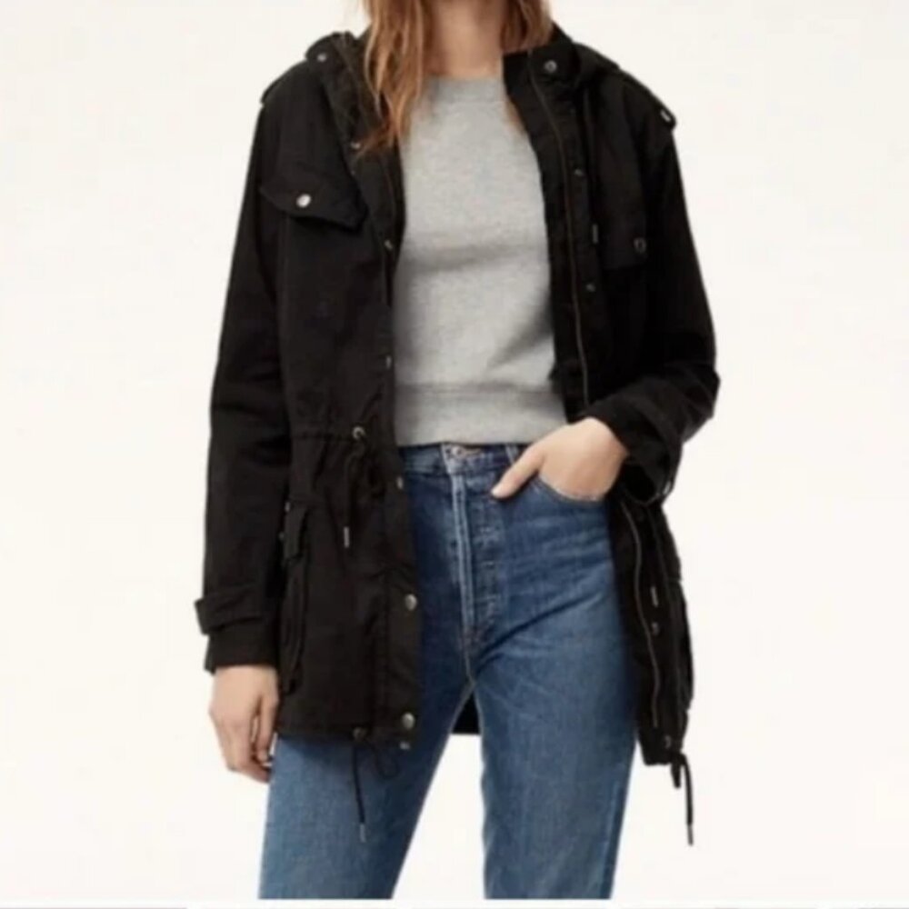 ARITZIA Military Trooper Jacket, Black XXS